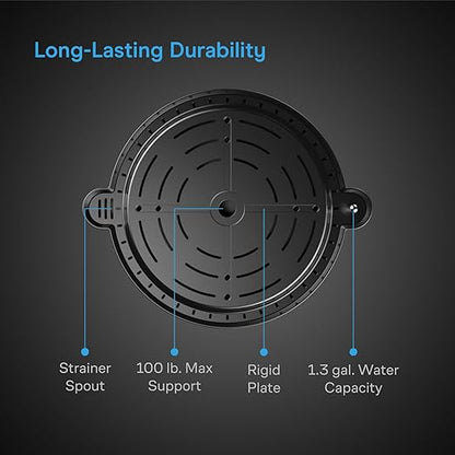 AC Infinity Self-Watering Fabric Pot Base, 4-Pack Auto-Irrigation Water Delivery System with Reservoir Meter, Elevated Plant Saucers for Use in Indoor Grow Tents, Greenhouses, and Outdoor Gardens