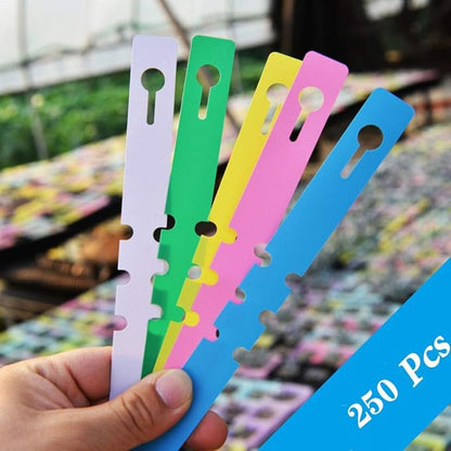 250 Pieces Plant Labels Plant Tree Tags Outdoor Waterproof Plastic Wrap Around Hanging Nursery Garden Gardening Labels Stakes Markers Reusable