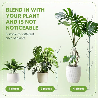 Plant Support Stakes for Climbing Plants, Stackable, Indoor Outdoor Use, Monstera Philodendron Pothos (10inch-10PCS)