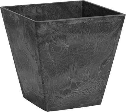 Novelty 35108 Artstone Ella Square Planter, 10-Inch, Black