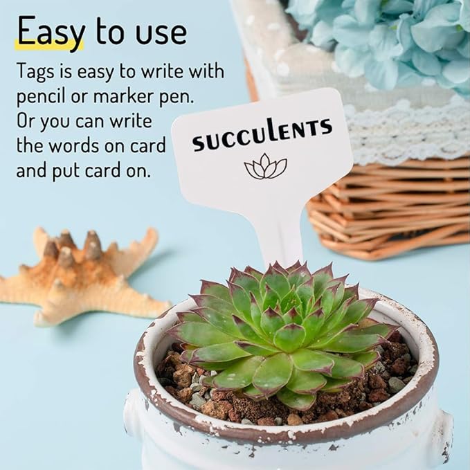 200pcs Plant Labels, Seed Remark Name Sign, Waterproof Flower Potting Name Markers, Record Plant Time Name Garden Seedling Marker Nursery Plant Tags Seed Label Potted Plant Stakes for Outdoor Garden