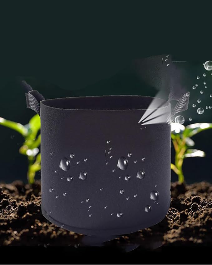 Ulalaza 3PCS Potato Grow Bags with Flap Plant Grow Bags Fabric Multi Ribbon Potato Bag Tomato Vegetable Growth Non-Woven Felt Planting Bag Transparent