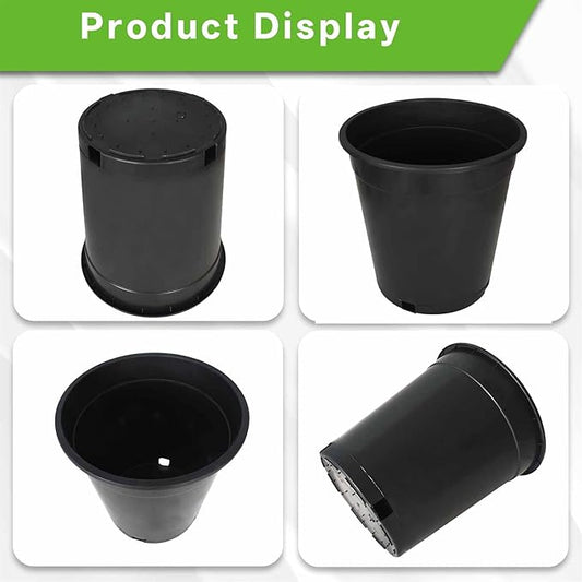 10 Packs 5 Gallon Flexible Nursery Pot Plastic Gallon Pots for Plants Suitable for Indoor and Outdoor