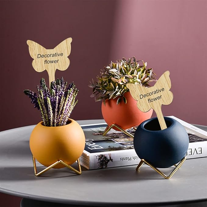 Green Decor 30pcs Wooden Bamboo Plant Labels Nursery Garden Flowerpot Plant Sign Inserted Tags Stakes Sticks for Flowers Vegetables Seedlings Chalkboard Signs