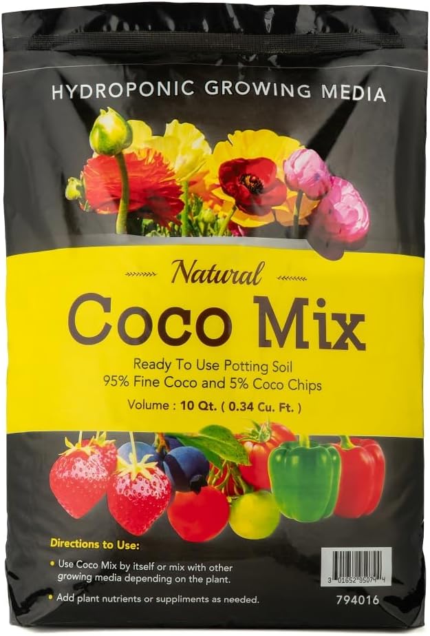 Potting Soil Mix 4-Pack - 10 Quarts Envelor Indoor Plants Soil for Outdoor Plants 0.34 Cubic Feet Potting Mix Hydrated Coco Coir Mix for Plants Ready to Use Natural Plant Top Soil