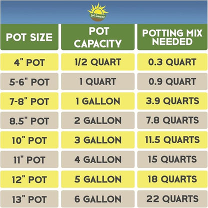 Soil Sunrise All Natural Seed Starting Mix (4 Quarts) Expert Grade Seed Starter Potting Mix, Start Herbs, Vegetables, and Other Grass