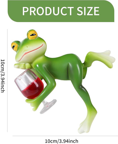 HPMAISON Miniature Frog Figurines Plant Decorations for Pots Frog Statue Planter Hugger Resin Garden Outdoor Fairy Garden Statue Hanging Figurines Yard Patio Decor Desk Ornament Women Gift