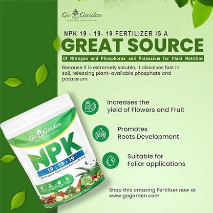 Go Garden Npk 19 19 19 Plant Food Powder for Plants and Gardening Purpose - 400 Gm