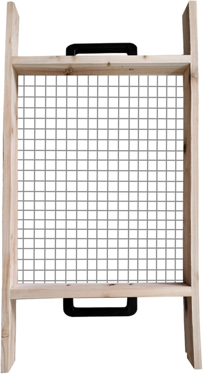 Large Soil Sifter, Dirt Sifter for Gardening, for Use in a Wheelbarrow, Compost Sifter, Garden Sieve for sifting Little Rocks/Top Soil/Peat Moss/Worm/Leaves/Loam Soil/Sand/Gravel (Mesh Screen 1/2")