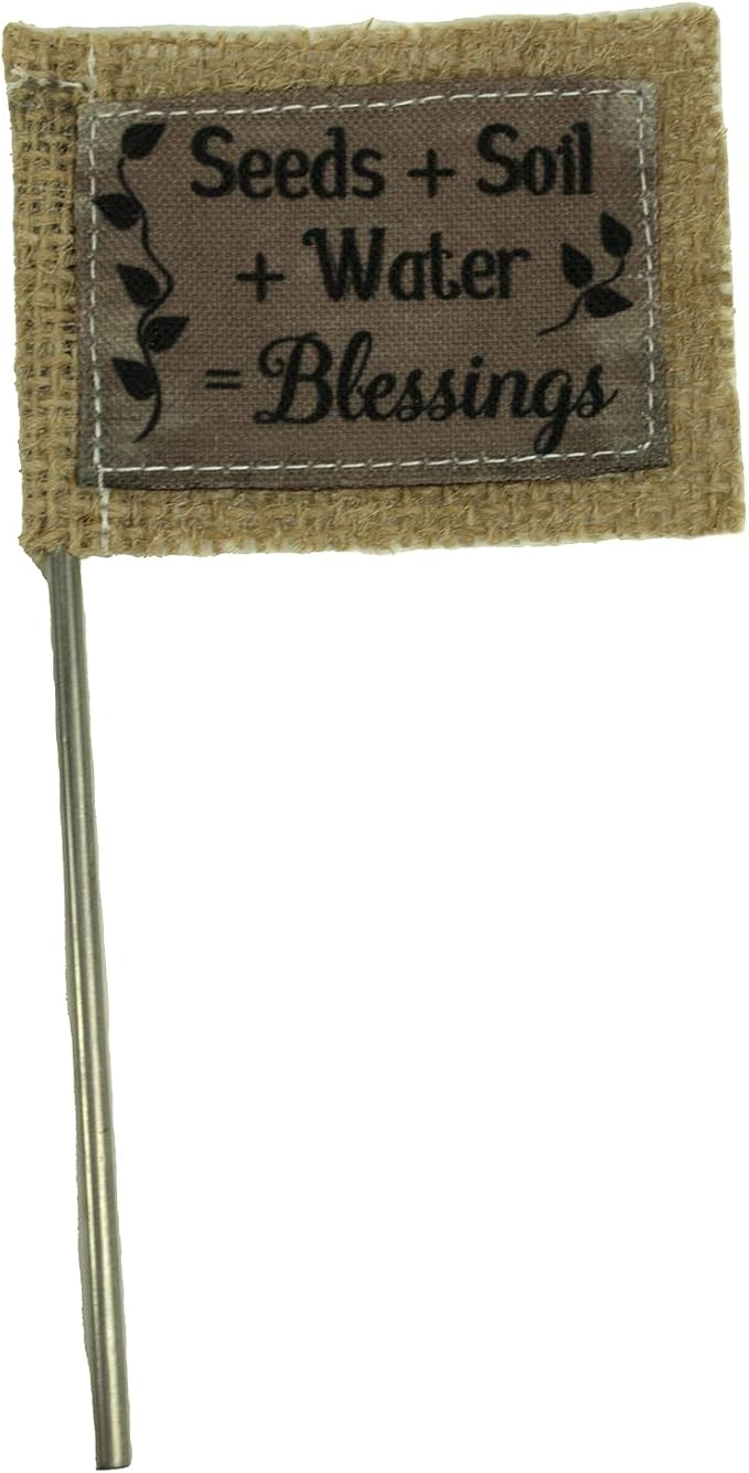Abbey & CA Gift Seeds Soil Water Flag Flower Pick