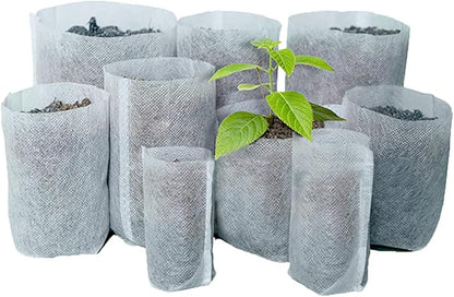 100PCS Plant Grow Bags, Non-Woven Plant Nursery Bags Fabric Seedling Pots for Garden