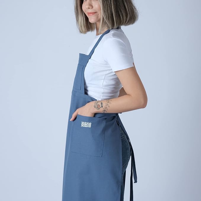 makemake Tools | Split-Leg Waterproof Unisex Pottery Apron for Pottery Artist | Ceramic Coveralls | Claypron | Florist Gown