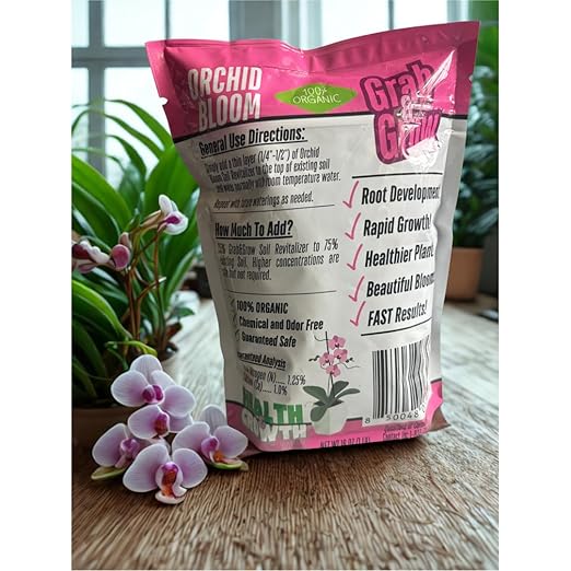NEW! ORCHID BLOOM (16oz) - Orchid Fertilizer - Easy to Use! - 100% Organic Indoor Plant Food - Powerful Health & Growth Formula - Safe to Use on ALL Orchid Pot Moss, Orchids Potting Mix & Bark Pot Mix