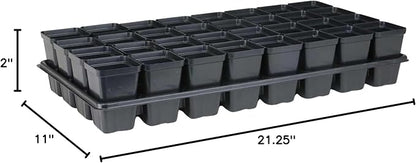 Bootstrap Farmer Extra Strength 32 Cell Seedling Starter Trays w/Inserts, 5 Pack, for Seed Germination, Plant Propagation, Growing Trays, Planting Starter