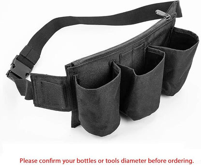 Tool Pouch, Waist Tools Bag Belt, Bottle Holster, Heavy Duty Working Tool Apron for Janitorial, Custodial, Housekeeping, Cleaning