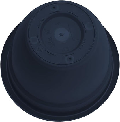 Bloem Ariana 10" Navy Round Self-Watering Resin Planter Pot - Rolled Rim Indoor and Outdoor Gardening Planter
