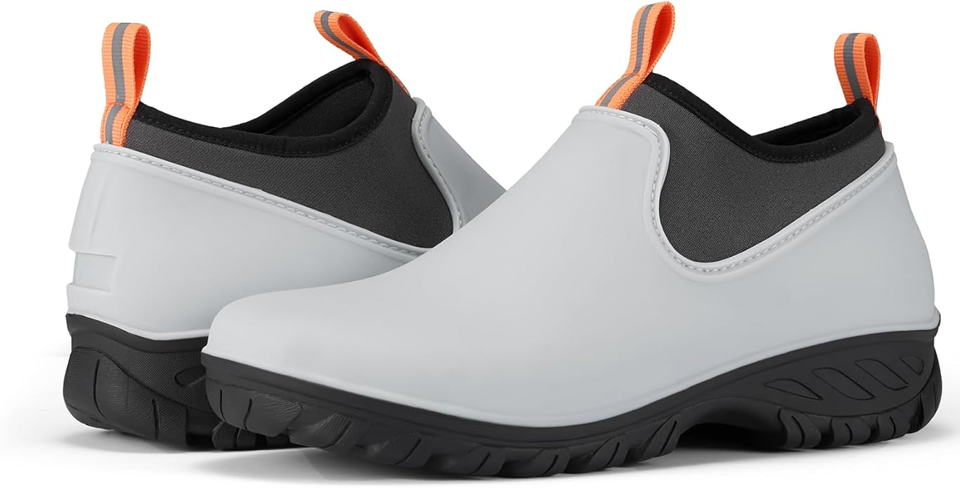 HISEA Women's Ankle Rain Boots Waterproof Rubber Garden Shoes Outdoor