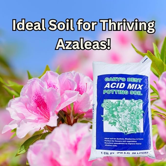 Gary's Best Acid Mix Potting Soil 1 cu ft | Peat Moss & Pumice Blend | Ideal for Azaleas, Blueberries, and Acid-Loving Plants | Excellent Drainage & Moisture Retention
