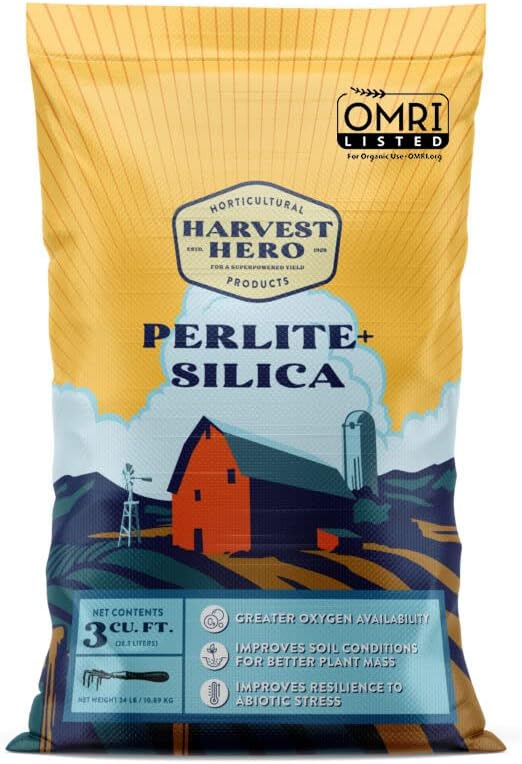 Perlite+ Silica - Promotes Strong Plants - Used for Hydroponic Growing Systems, Transplanting, and Potting Soil (3 CF)
