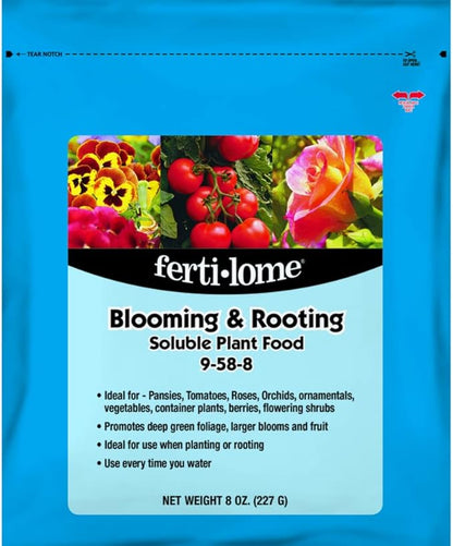 Ferti-Lome Blooming & Rooting Plant Food for Pansies, Tomatoes, Roses 8 oz. (11778)
