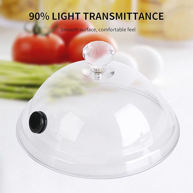 Smoke Infuser Cover, Smoke Infuser Hood, Home Smoking Dome Cover Kitchen Cooking Smoke Acrylic Hood Smoke Infuser Cloche Lid for Smoker Sprayer Plates Bowls