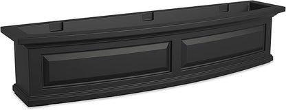Mayne Nantucket 4-Foot Window Box – Self-Watering, Weather-Resistant Planter for Flowers – Durable Design for Outdoor Use, Perfect for Windows