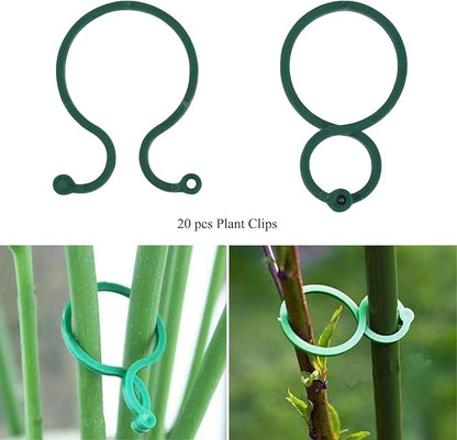 Plant Stake Support - 6 Pack Adjustable Height 16" or 30", Garden Support Stake Plant Cage Support Rings, Single Stem Plant Support Stakes, for Flowers Amaryllis Tomatoes Peony Lily Rose (30inch)
