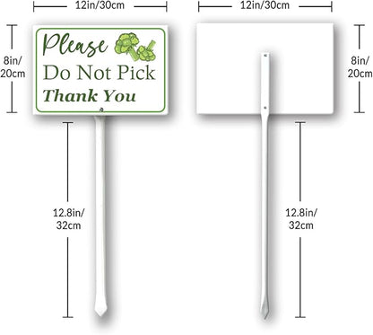 Boylee (8X12) IN Please Do Not Pick Broccoli Thank You Yard Sign With Stake Rustproof Aluminum Fruit Vegetable Signs Stand for Home Orchard Garden Outdoor Decoration