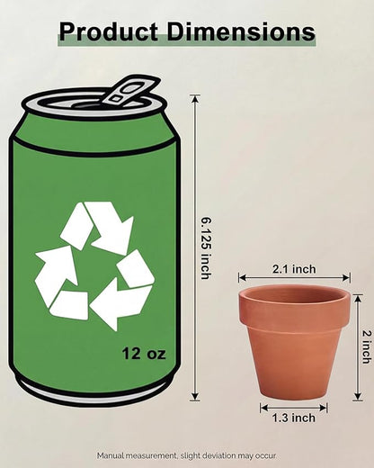 Riseuvo 32pcs 2" Small Mini Terracotta & Clay Pot Planter - Cactus Flower Nursery Terra Cotta Pots with Drainage, Perfect for Indoor/Outdoor Plants, Crafts
