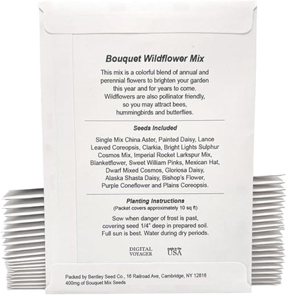 Baby in Bloom Seed Packet Favors Pre Filled with Wildflower Seeds -Baby Shower Party Favors for Guests, Thank You Gift or Present for Girl or Boy -Sage Green, White Floral Decorations -Bulk Pack of 20