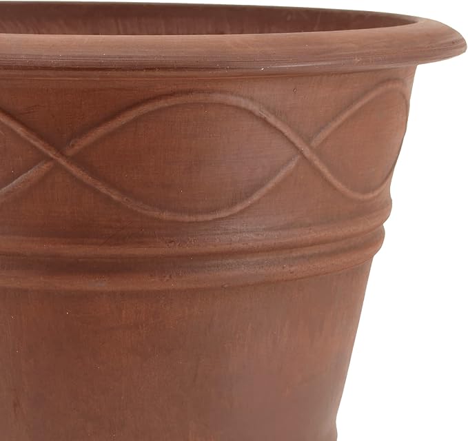 PSW ME36TC Western Weave Planter, 14 by 11.5-Inch, Terra Cotta Color