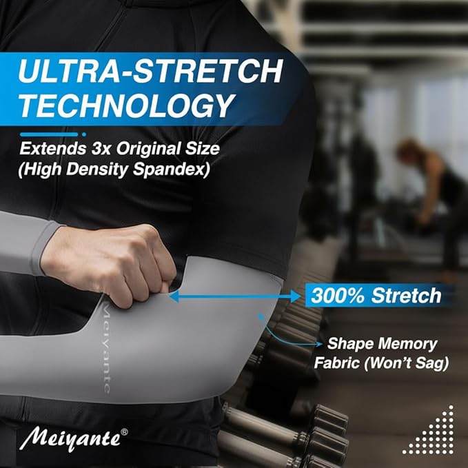 Arm Sleeves for Men Women Work 1 Pair UV Sun Protection UPF Long Sleeves Tattoo Cover Up Sleeves to Cover Arm Sleeves Cooling