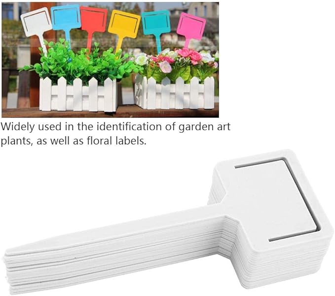 Yosoo 20 Pcs Plant Labels, PVC Gardening Flower Plant Label Identification Tags Garden Stake Tool(01)