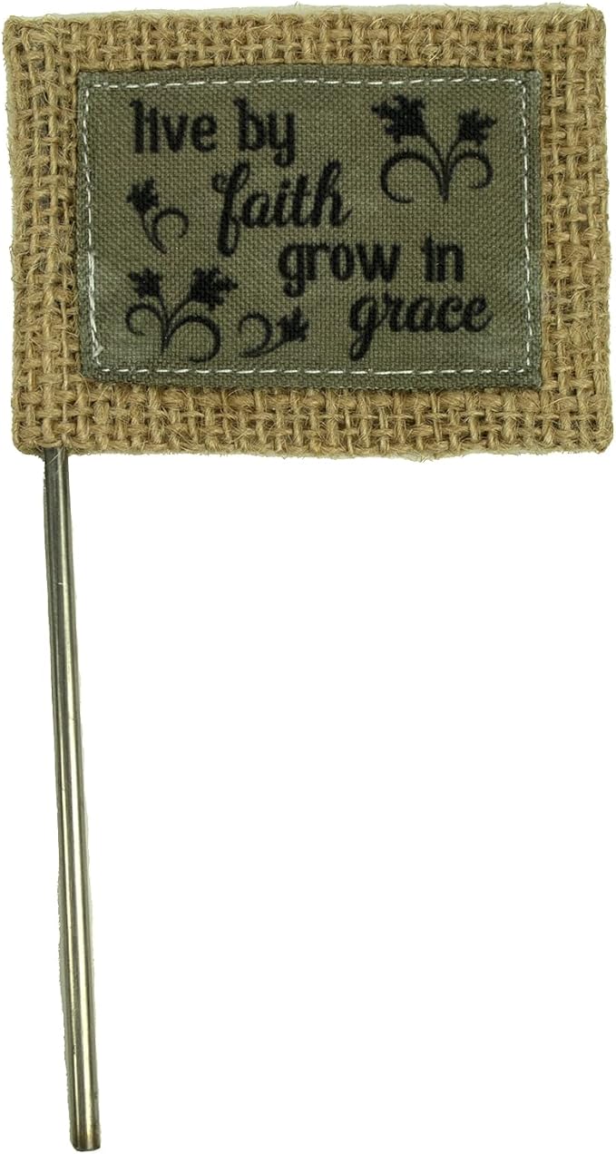 Cathedral Art Abbey & CA Gift Live by Faith Flag Flower Pick, One Size, Multi