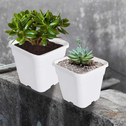 Square Nursery Pots Plant Pots Grow Pots Nursery Container for Planting Soil Plants 3.15 Gallon 10Pcs