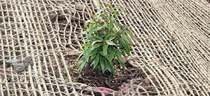 AK Trading CO. Jute Erosion Control, Soil Saver Mesh Blanket - 48" Wide x 5 Yards (15 feet Long) - 60 Sq. Ft. Coverage