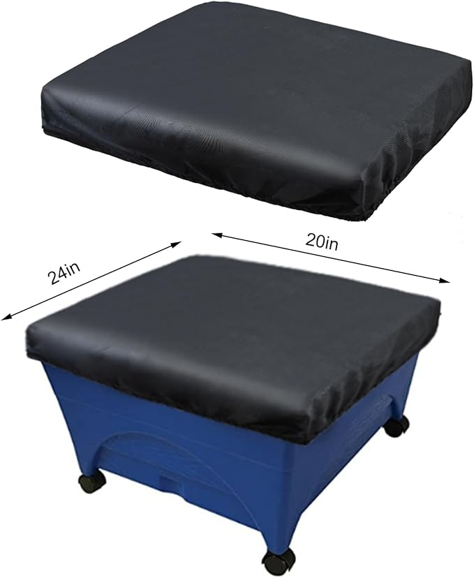 2 Pack City Pickers Replacement Mulch Cover, 20" x 24" Black Planter Box Cover with Elastic City Picker Raised Bed Cover for Garden Planters Boxes (Black)