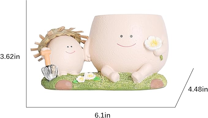 Face Planter Pots Cute Plant Pot for Plants, Unique Lovely Flower Pot Succulent Planter Pots Gift Idea for Mother Christmas