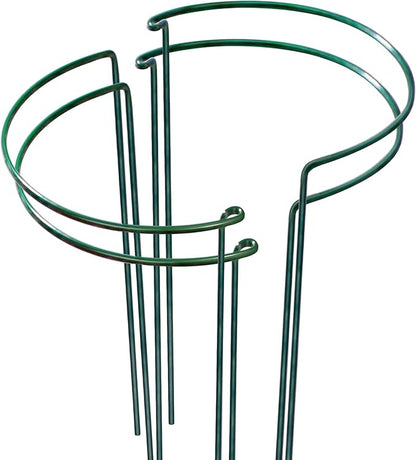 LEOBRO Plant Support Stakes, 4 PCS Plant Stakes, Plant Support, Peony Cages and Supports, Garden Stakes, Plant Stakes for Indoor Outdoor Plants, Hydrangea Support Cage, 10" W x 15.8" H