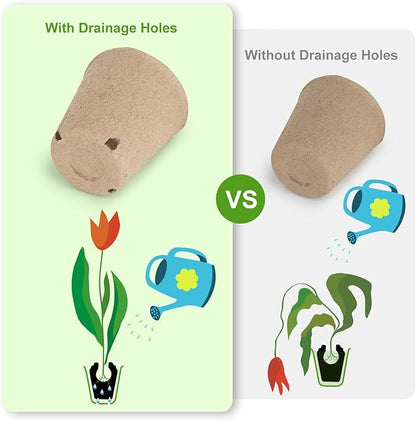 131 Pcs Organic Peat Pots, 3.15 Inch Nursery Pot, Round Plant Seedling Pots with Drainage Holes, Small Seed Starting Starter Tray Bulk, Garden Germination Container with 131 Planting Labels