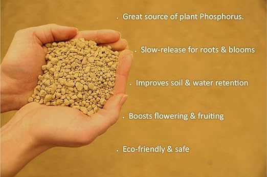 Soft Rock Phosphate (0-3-0) 5 Pounds Organic Fertilizer with Calcium & Minerals, Long-Lasting Soil Benefits for Vibrant Plants - Lancaster Agriculture Products