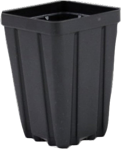 Grower's Solution Square Greenhouse Pots 3.5 inch x 5 inch- Black - Plastic - Deep - Qty 50
