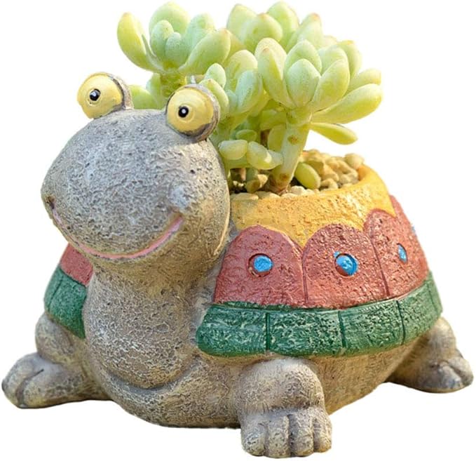 Cute Animal Shaped Cartoon Home Decoration Succulent Planter Flower Pots (Colorful Turtle)