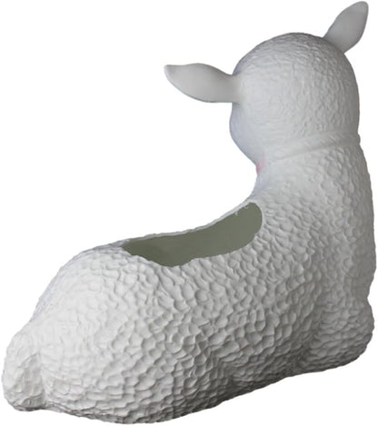 Plastic Lamb Planter: Classic Union Products Yard Decoration - Made in the USA!
