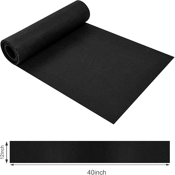 12x40 Inch Fabric Planter Liner Roll Non Woven Plant Felt Liner Roll Black Coco Liners Roll Alternative Coconut Basket Liner Roll Replacement Easy to Cut for Planter Hanging Flower Basket Window Box