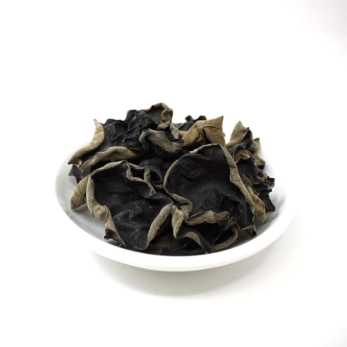 DABC OAK LAND Premium Dried Woodear Mushroom, Dried Black Fungus Shredded All Natural Vegan and Gluten-Free Rich in Fiber & Iron, Perfect for Cuisine, Soups, Stir-Fries 黑木耳 8 Ounce