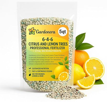 𝐁𝐄𝐒𝐓𝐒𝐄𝐋𝐋𝐄𝐑 Citrus Fertilizer + Vital Micronutrients - Perfect Balanced NPK for All Citrus - for Indoor and Outdoor Plants - Orange, Lime, Avocado and Lemon Tree Fertilizer - 5 QUARTS