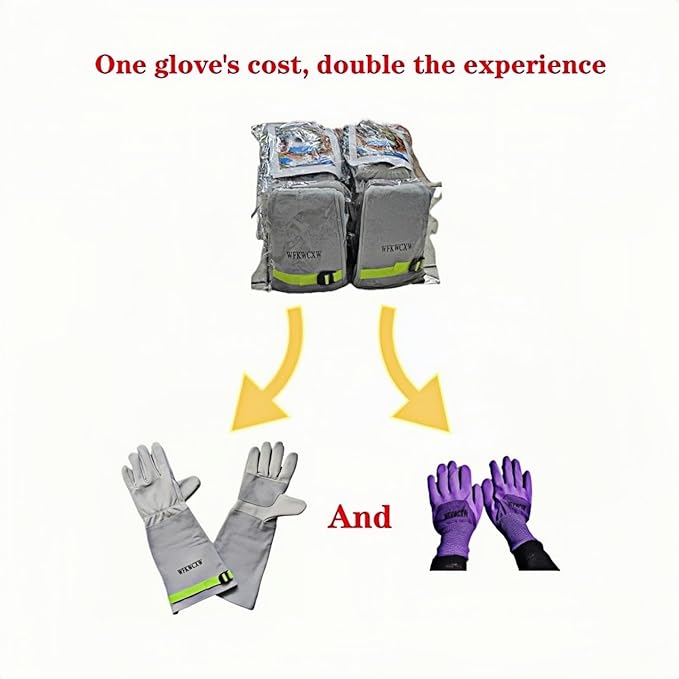 Womens/Mens Gardening Gloves for Rose and Cactus Handling,Cow Leather Garden Gloves Women/Men Thorn Proof