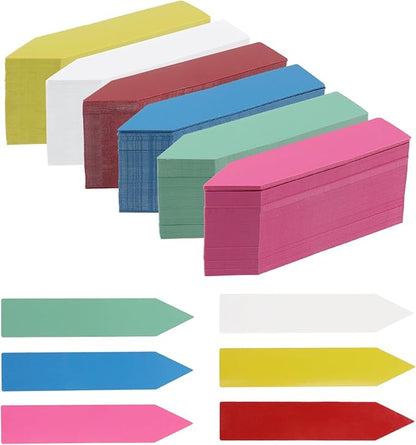 600 Pcs Plant Labels 4 Inch Colorful Plastic Plant Tags and Labels Markers for Outdoor Garden, White Yellow Blue Pink Red Green