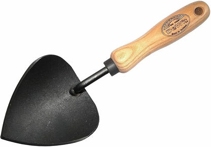 Dewit Potting Trowel – Heavy Duty Garden Hand Tool with Extra-Large Curved Blade | Tempered Boron Steel | Ash Wood Handle | 11" Length